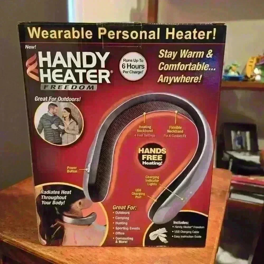 Handy Heater Freedom Neck Wearable Personal Heater USB Silver 22001 (1228) - Picture 3 of 4